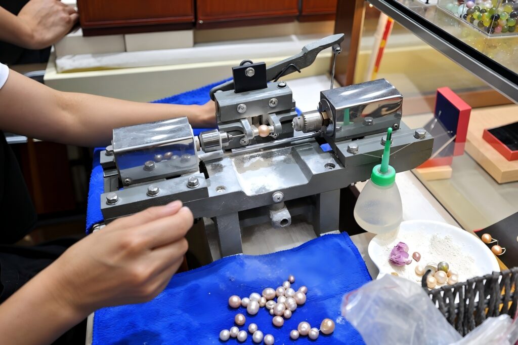 Drilling Freshwater Pearls
